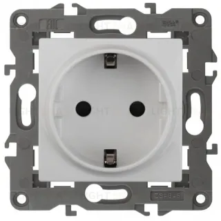 Розетка ЭРА Elegance 2P E Schuko со шторками 16A 250V 14-2102-01 Б0034272