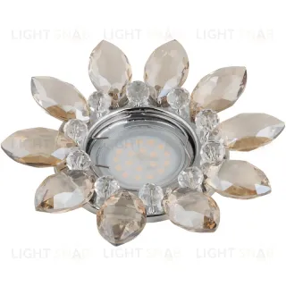 Встраиваемый светильник Fametto Peonia DLS-P112 GU5.3 CHROME/COGNAC+CLEAR 10542