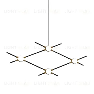 Подвесная люстра DeLight Collection Molecular MD18001067-4A black/gold