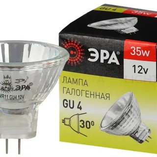 Лампа галогенная Эра GU4 35W 3000K GU4-MR11-35W-12V-30CL C0027362