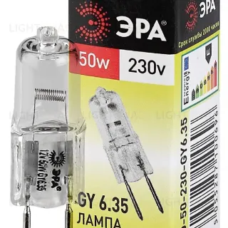 Лампа галогенная Эра GY6.35 50W 3000K GY6.35-JCD-50W-230V C0027374