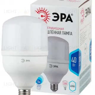 Лампа светодиодная Эра E27 40W 4000K LED POWER T120-40W-4000-E27 Б0027005