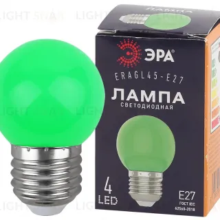 Лампа светодиодная Эра E27 1W 3000K ERAGL45-E27 Б0049574