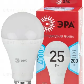 Лампа светодиодная Эра E27 25W 4000K LED A65-25W-840-E27 R Б0048010