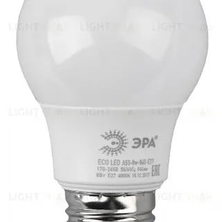 Лампа светодиодная Эра E27 8W 4000K LED A55-8W-840-E27 R Б0052382
