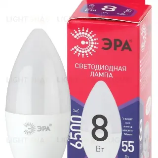 Лампа светодиодная Эра E14 8W 6500K LED B35-8W-865-E14 R Б0045341