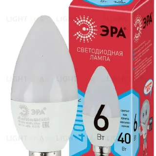 Лампа светодиодная Эра E14 6W 4000K LED B35-6W-840-E14 R Б0051057