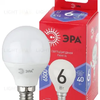 Лампа светодиодная Эра E14 6W 6500K LED P45-6W-865-E14 R Б0045356