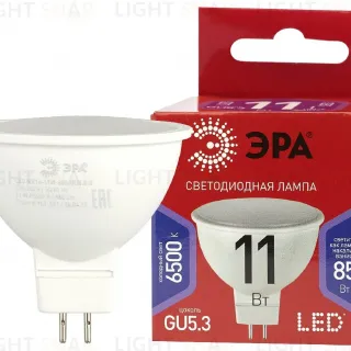Лампа светодиодная Эра GU5.3 11W 6500K LED MR16-11W-865-GU5.3 R Б0045347
