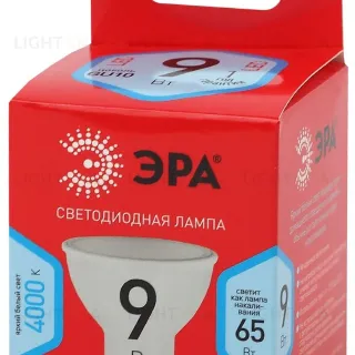 Лампа светодиодная Эра GU10 9W 4000K LED MR16-9W-840-GU10 R Б0050692
