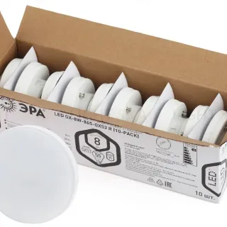 Лампа светодиодная Эра GX53 8W 6500K LED GX-8W-865-GX53 R (10-PACK) Б0045332
