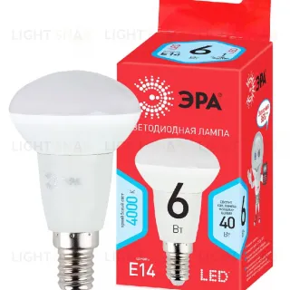Лампа светодиодная Эра E14 6W 4000K LED R50-6W-840-E14 R Б0050700