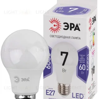 Лампа светодиодная Эра E27 7W 6000K LED A60-7W-860-E27 Б0044087
