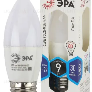 Лампа светодиодная Эра E27 9W 4000K LED B35-9W-840-E27 Б0027972