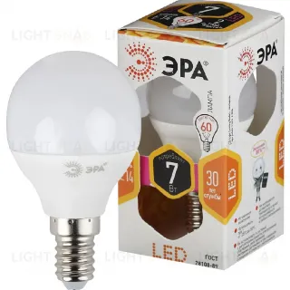 Лампа светодиодная Эра E14 7W 2700K LED P45-7W-827-E14 Б0020548