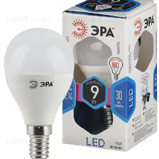 Лампа светодиодная Эра E14 9W 4000K LED P45-9W-840-E14 Б0029042
