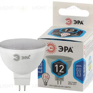 Лампа светодиодная Эра GU5.3 12W 4000K LED MR16-12W-840-GU5.3 Б0040888