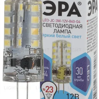 Лампа светодиодная Эра G4 3W 4000K LED JC-3W-12V-840-G4 Б0033194