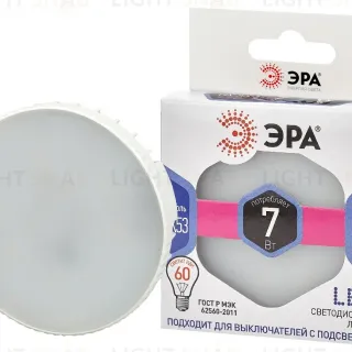 Лампа светодиодная Эра GX53 7W 6000K LED GX-7W-860-GX53 Б0048018