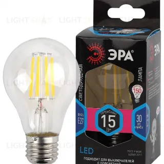 Лампа светодиодная Эра E27 15W 4000K F-LED A60-15W-840-E27 Б0046983