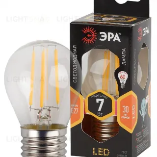 Лампа светодиодная Эра E27 7W 2700K F-LED P45-7W-827-E27 Б0027948