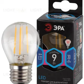 Лампа светодиодная Эра E27 9W 4000K F-LED P45-9w-840-E27 Б0047029
