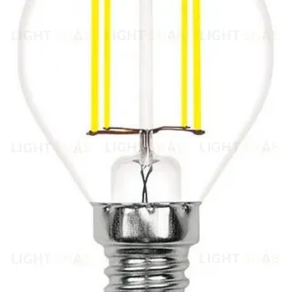 Лампа светодиодная филаментная Volpe E14 6W 4000K прозрачная LED-G45-6W/4000K/E14/CL/SLF UL-00008317
