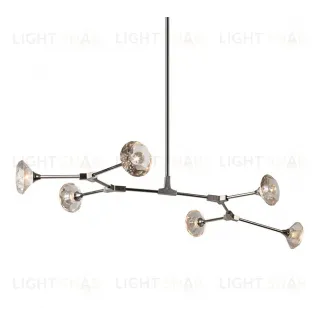 Люстра на штанге DeLight Collection Salasco KR0776P-6 nickel