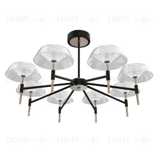 Люстра на штанге DeLight Collection MD21001018-8A black/gold