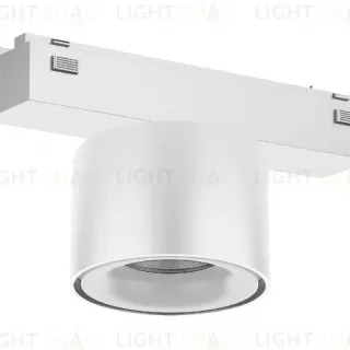Трековый магнитный светильник Arlight MAG-VIBE-POINT-R75-10W Warm3000 (WH, 24 deg, 48V) 044466