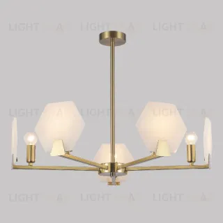Люстра на штанге Eurosvet Marble 60158/5 латунь Smart a065049