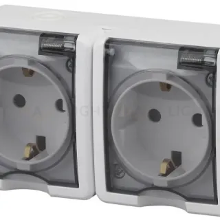 Розетка ЭРА Эксперт 2х2P+E IP54 16A 250V 11-2403-01 Б0020716