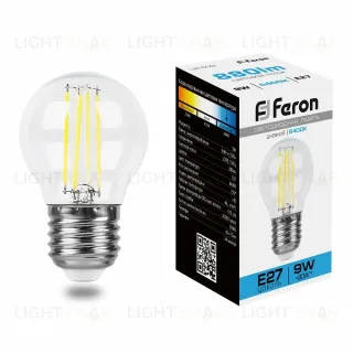 Лампа светодиодная Feron LB-509 Шарик E27 9W 6400K 38224