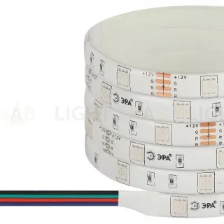 Светодиодная лента Эра 12В 5050 7,2Вт/м RGB 5м IP65 LS5050-7,2-30-12-RGB-IP65-1 year-5m Б0059918