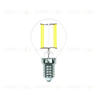 Лампа светодиодная филаментная Volpe E14 4W 4000K прозрачная LED-G45-4W/4000K/E14/CL/SLF UL-00008313