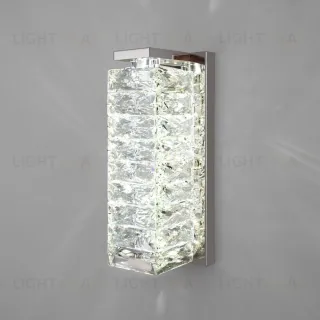 Настенный светильник Eurosvet Blitz 40259 LED хром/ прозрачный хрусталь Strotskis a065321