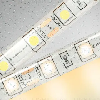 Светодиодная лента Ambrella Light LED Strip 12В 5050 14,4Вт/м 3000K 5м IP65 GS2101