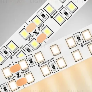 Светодиодная лента двухрядная Ambrella Light LED Strip 24В 2835 24Вт/м 3000K 5м IP20 GS3701