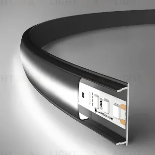 Алюминиевый накладной профиль Ambrella Light Alum Profile GP1600BK/BK