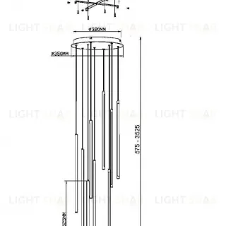 Подвесная люстра Maytoni Light stick MOD236PL-L54BS3K