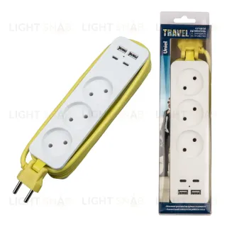 Удлинитель Uniel S-CT3-1,8UC WHITE/GREEN UL-00011138