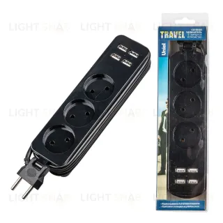 Удлинитель Uniel S-CT3-1,8U BLACK UL-00011137