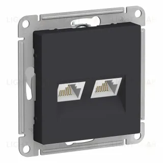 Розетка компьютерная двухпостовая кат.5Е, RJ-45 Schneider Electric Atlas Design ATN001085