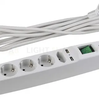 Сетевой фильтр Эра SFU-5es-2m-W C0043327
