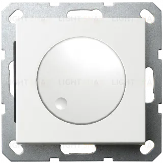 Диммер LED Jasmart в комплекте с накладкой 30-400W 230V 50Hz с возможностью подключения спутника белый глянцевый G4012W