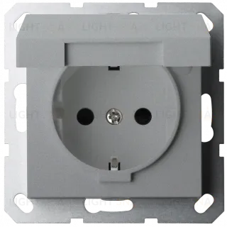 Двойная розетка SHUKO Jasmart с крышкой с защитными шторками (2P+T) 16A 250V G5505S