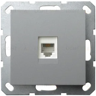 Интернет розетка Jasmart цвет алюминий разъем RJ45 (8/8) G6105S