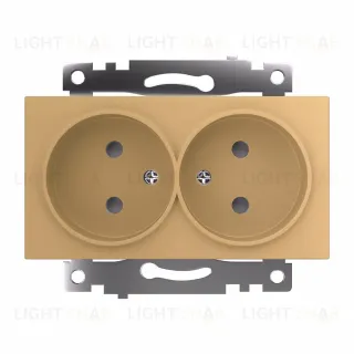 Розетка двухместная с защитной шторкой Stekker GLS10-7113-08 Катрин 49225
