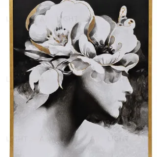 Холст Девушка с цветами-2 Garda Decor 89VOR-GIRL FLOWER-2