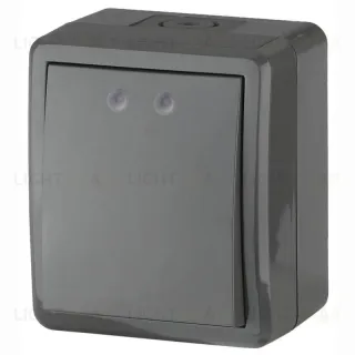 Выключатель одноклавишный ЭРА Эксперт 10AX 250V IP54 11-1401-03 Б0020670